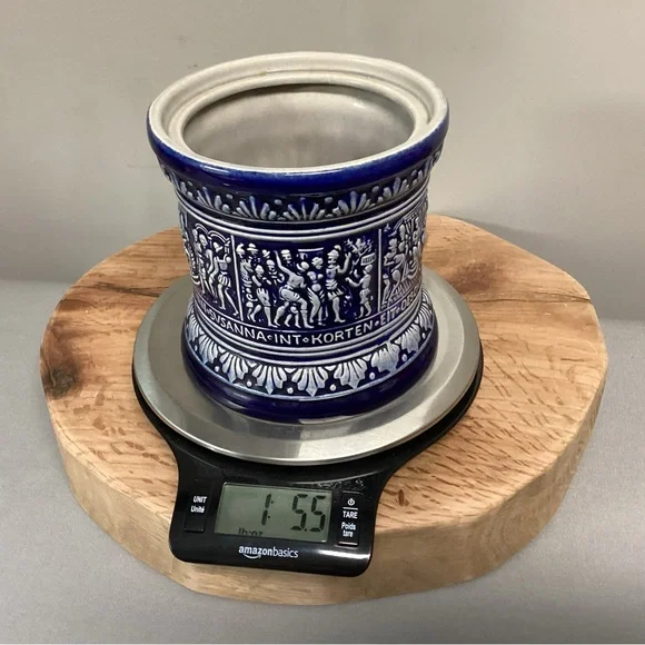 🔵 Vintage - Marzi and Remy Tobacco Jar / Humidor - No Lid - Made In Germany - Picture 12 of 12